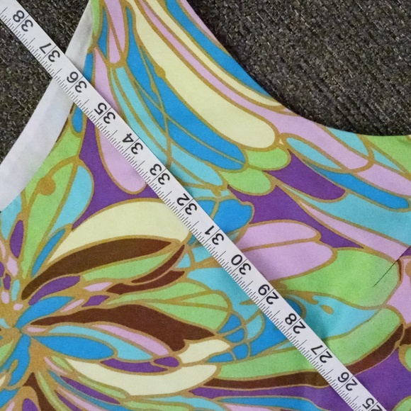 💜VTG Milly💜 - Multicolor Retro Floral Print Shift Dress - Picture 15 of 15